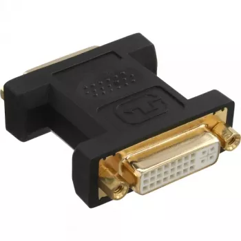 InLine DVI-I Adapter Digital + Analog 24+5 Buchse / Buchse Schwarz vergoldet