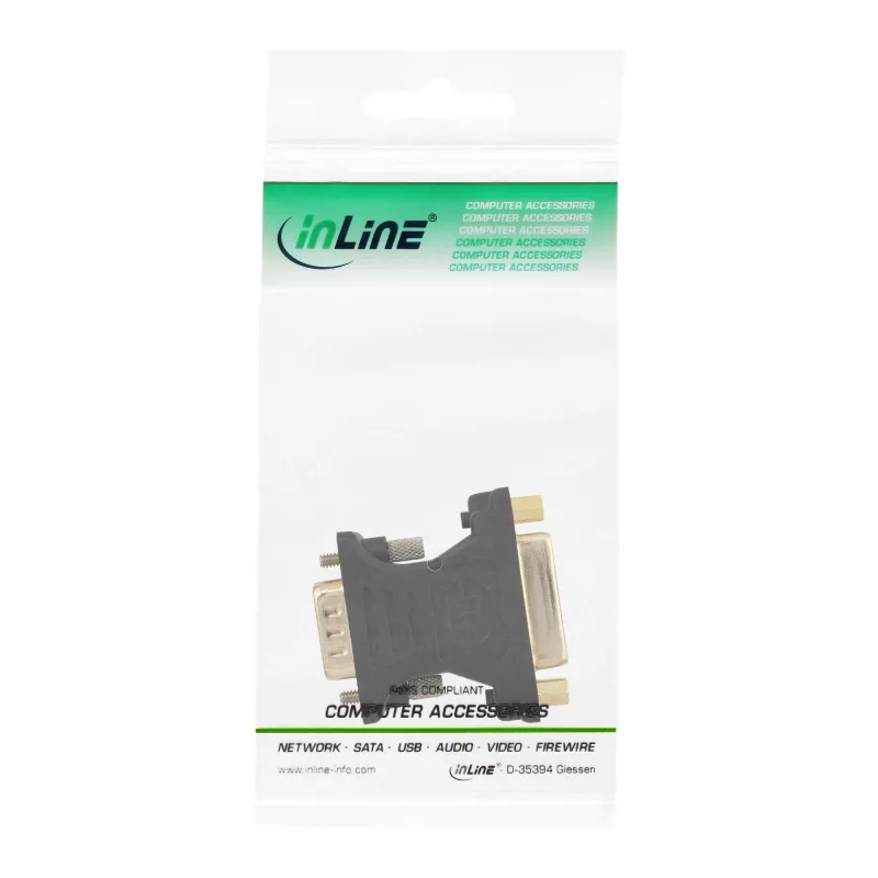 InLine DVI-A Adapter DVI 24+5 Buchse / HD15 Stecker goldbeschichtet
