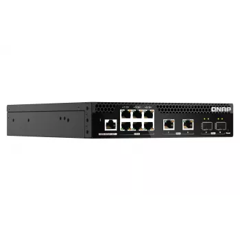 QNAP QSW-M2106R-2S2T Netzwerk-Switch Managed L2 10G Ethernet (100/1000/10000) 1U Schwarz