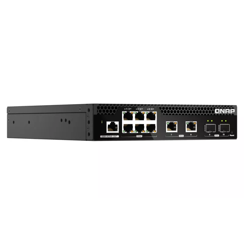 QNAP QSW-M2106R-2S2T Netzwerk-Switch Managed L2 10G Ethernet (100/1000/10000) 1U Schwarz