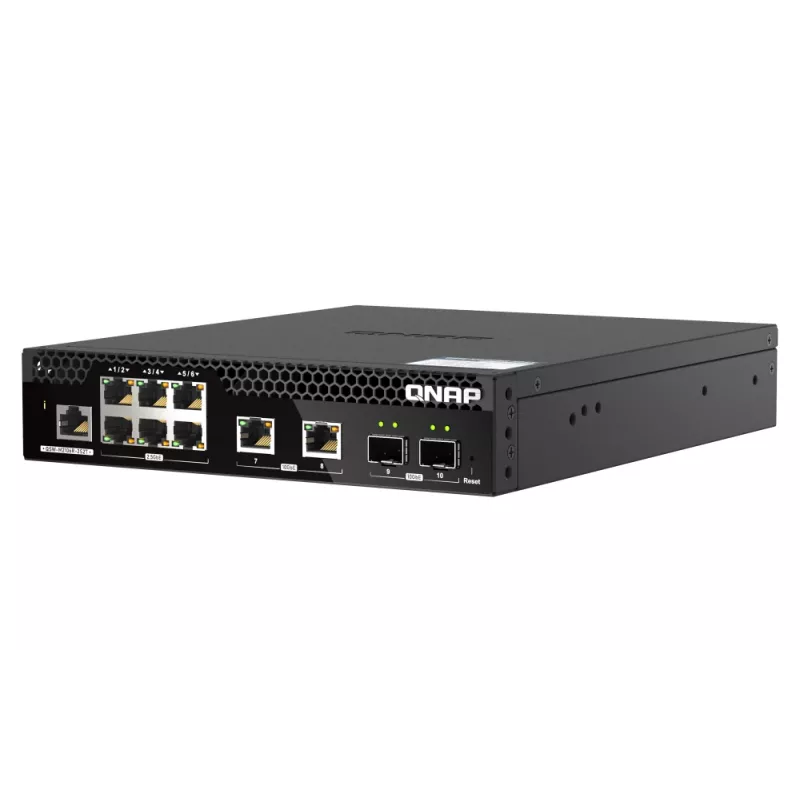 QNAP QSW-M2106R-2S2T Netzwerk-Switch Managed L2 10G Ethernet (100/1000/10000) 1U Schwarz