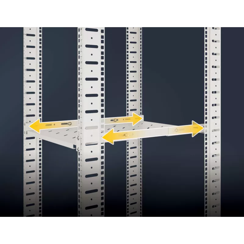 Intellinet 19 Zoll Festes Fachboden (verstellbar), 1U, 750 mm Fachbodentiefe, 750 bis 950 mm verstellbare Schienentiefe, max. 20 kg, Grau, lebenslange Garantie