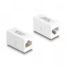 Netzwerkkabel DeLOCK Adapter RJ45-Buchse auf RJ45-Buchse Cat.6 UTP 1m Weiß