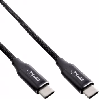 InLine Magnetisches USB-C-Kabel, USB-C Stecker/Stecker, 100W, schwarz, 1,5m