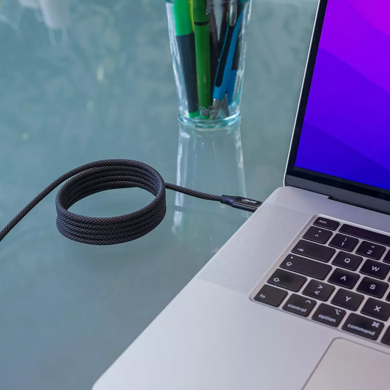 InLine Magnetisches USB-C-Kabel, USB-C Stecker/Stecker, 100W, schwarz, 1,5m
