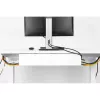 InLine Untertisch-Kabelmanagementsystem 23190W — Stahl, weiß, 114×600×76 mm