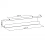 Kabelmanagementsystem Untertisch InLine 23190B, Stahl, schwarz, 114×600×76 mm