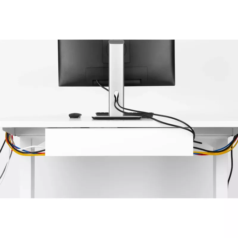 Kabelmanagementsystem Untertisch InLine 23190B, Stahl, schwarz, 114×600×76 mm