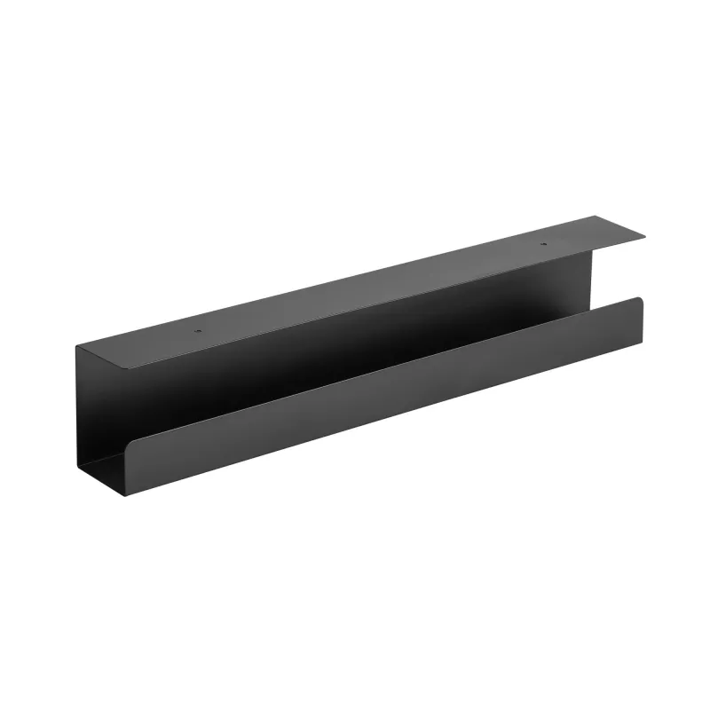 Kabelmanagementsystem Untertisch InLine 23190B, Stahl, schwarz, 114×600×76 mm