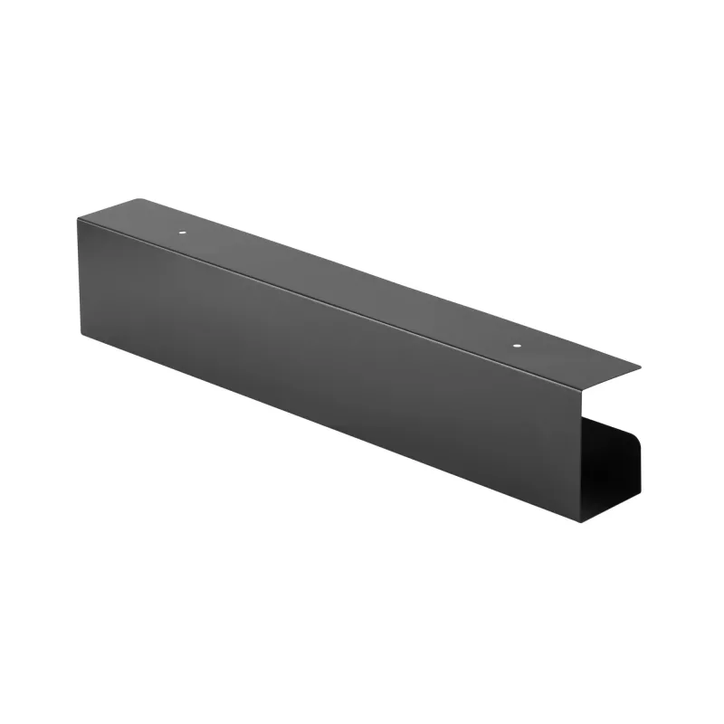 Kabelmanagementsystem Untertisch InLine 23190B, Stahl, schwarz, 114×600×76 mm