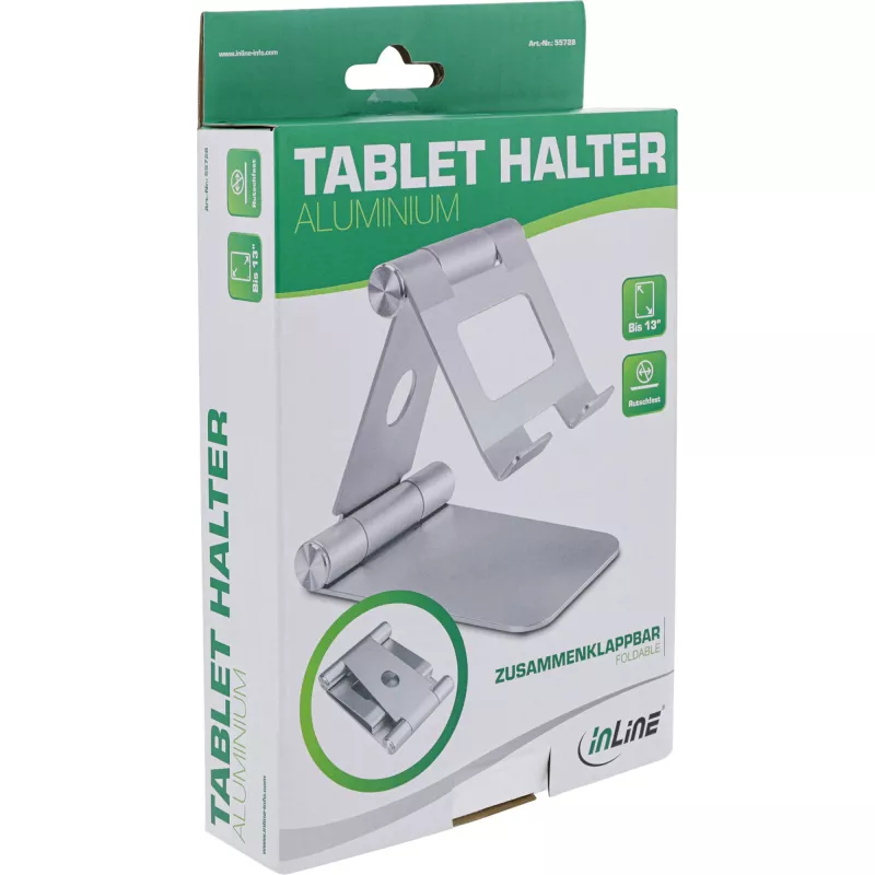 Tablet-Halterung InLine 55728 Aluminium Universal bis zu 13 Zoll
