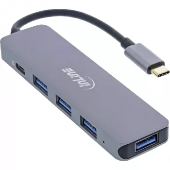 USB Hub InLine USB 3.2 USB-C Multi Hub 4x USB-A 5Gb/s + USB-C (Daten/PD 87W)
