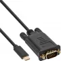 InLine USB-Displaykabel, USB-C Stecker / VGA Stecker (DP Alt Mode), schwarz, 2 m