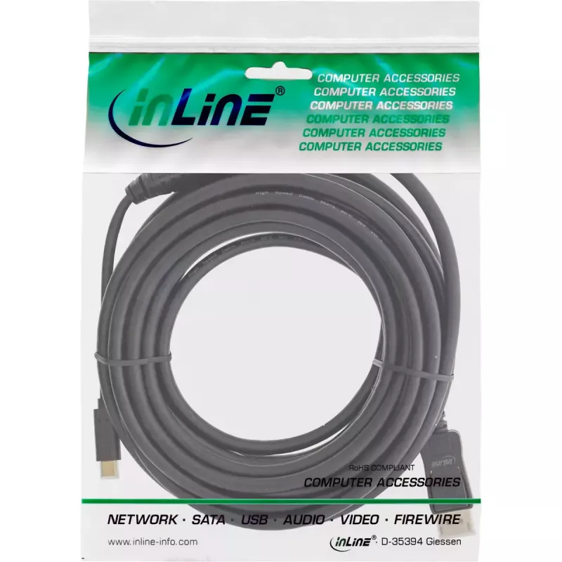 InLine USB-Displaykabel, USB-C-Stecker auf DisplayPort-Stecker, 2 m