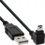 InLine USB Typ A Stecker / Mini-USB Stecker 5 Pin abgewinkelt 90° schwarz 3 m