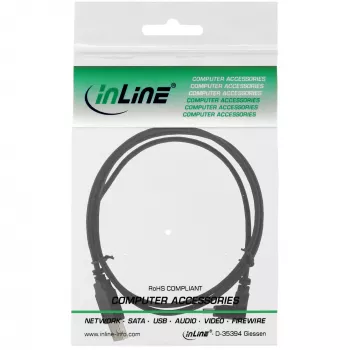 InLine USB Typ A Stecker / Mini-USB Stecker 5 Pin nach unten abgewinkelt 90° schwarz 1m