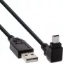 USB Typ A Stecker / Mini 5-Pin Stecker abgewinkelt 90° schwarz 1 m InLine 34110