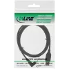 InLine USB Typ A Stecker / Mini 5‑Pin Stecker aufwärts abgewinkelt 90°, schwarz, 2 m