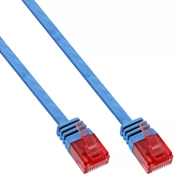 InLine Flaches Ultraslim-Patchkabel U/UTP Cat.6 Gigabit-fähig blau 1,5 m