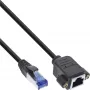 InLine Patchkabel Einbauverlängerung, S/FTP (PiMf), Cat.6A, LSZH, Kupfer, 0,5 m