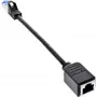 InLine Patchkabel-Verlängerung, RJ45-Schutz, S/FTP (PiMf), Cat.6A, 0,2m