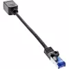 InLine Patchkabel-Verlängerung, RJ45-Schutz, S/FTP (PiMf), Cat.6A, 0,2m