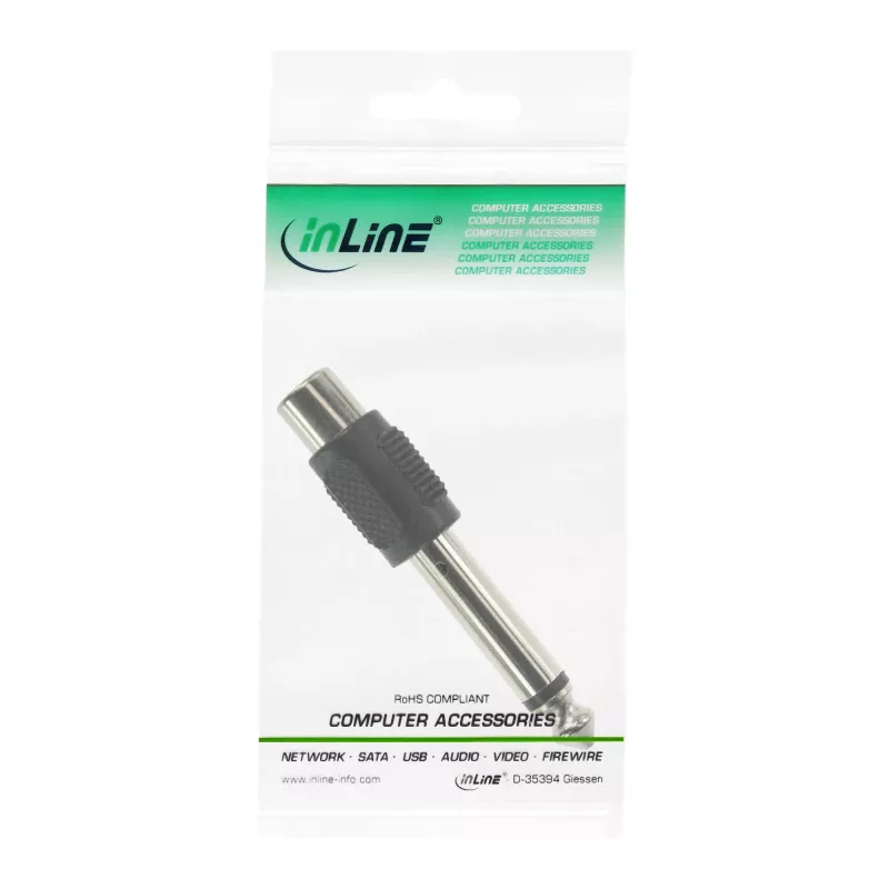 InLine Audio Adapter 6.3mm Stecker RCA Mono Buchse 99322
