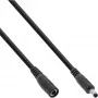 InLine DC-Verlängerungskabel, DC-Stecker/Buchse 4,0x1,7mm, schwarz, 2m