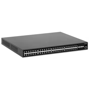 Intellinet 48-Port Gigabit Ethernet PoE+ Layer 2+ Managed Switch mit sechs 10G SFP+ Uplinks IEEE 802.3at/af (PoE+/PoE) konform, 450 W PoE-Budget, Layer 2+/Layer 3 Lite, 6 x 10G SFP+ offen