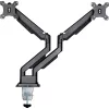 InLine Schreibtischhalterung mit Hubmechanismus und USB/Audio, 2 Monitore bis 81 cm (32 Zoll), schwarz