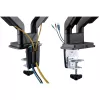 InLine Schreibtischhalterung mit Hubmechanismus und USB/Audio, 2 Monitore bis 81 cm (32 Zoll), schwarz