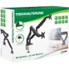 InLine Schreibtischhalterung mit Hubmechanismus und USB/Audio, 2 Monitore bis 81 cm (32 Zoll), schwarz