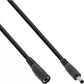 InLine DC-Verlängerungskabel, DC-Stecker/Buchse 4,0x1,7mm, schwarz, 1m