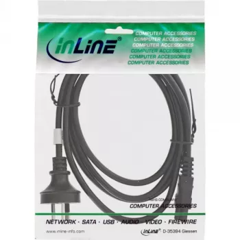 InLine Netzkabel Australien, für Notebook, schwarz, 2m