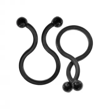 Twist Ties InLine 22 mm, schwarz, 10 Stück — Kabel-/Drahtbefestiger