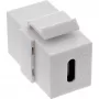 InLine USB 3.1 Snap-In-Modul, USB-C Buchse/Buchse, weißes Gehäuse