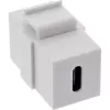 InLine USB 3.1 Snap-In-Modul, USB-C Buchse/Buchse, weißes Gehäuse