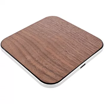 InLine Qi woodcharge, kabelloses Schnellladegerät, 5/7,5/10W/15W, USB-C, ohne Logo