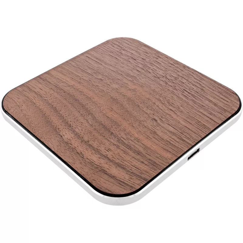 InLine Qi woodcharge, kabelloses Schnellladegerät, 5/7,5/10W/15W, USB-C, ohne Logo
