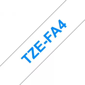 Brother TZE-FA4 Etikettierband Blau auf Weiß