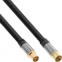 Antennenkabel InLine Premium 69203P 4-fach geschirmt >110 dB schwarz 3 m
