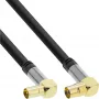 InLine Premium Antennenkabel abgewinkelt, 4-fach geschirmt, >110 dB, schwarz, 10 m