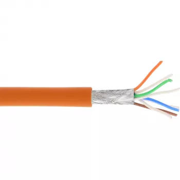 InLine Patchkabel S/FTP PiMF Cat.6A halogenfrei 500 MHz orange 100 m