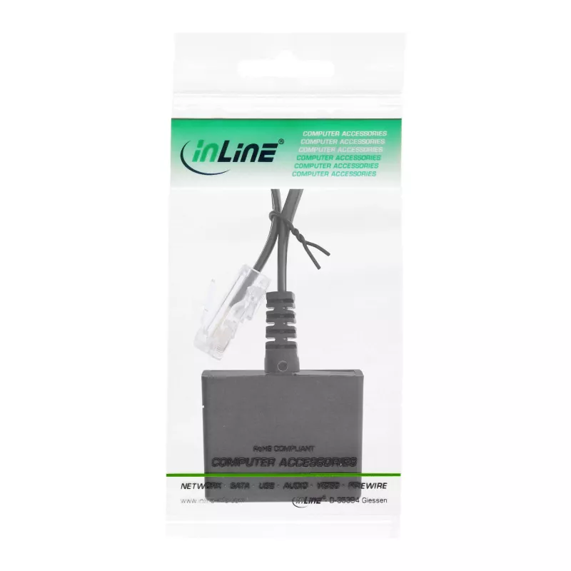 InLine TAE-Adapterkabel RJ45-Stecker auf TAE-N- & RJ11-Buchse 69943
