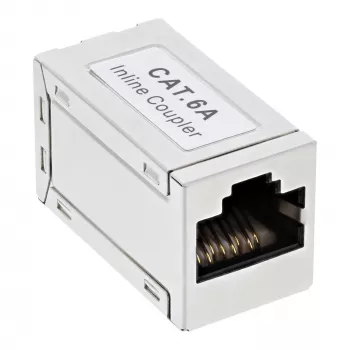 InLine Cat.6A Adapter, vollständig geschirmt, Metall, 2x RJ45 F/F, 1:1