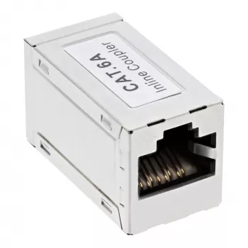 InLine Cat.6A Adapter, vollständig geschirmt, Metall, 2x RJ45 F/F, 1:1