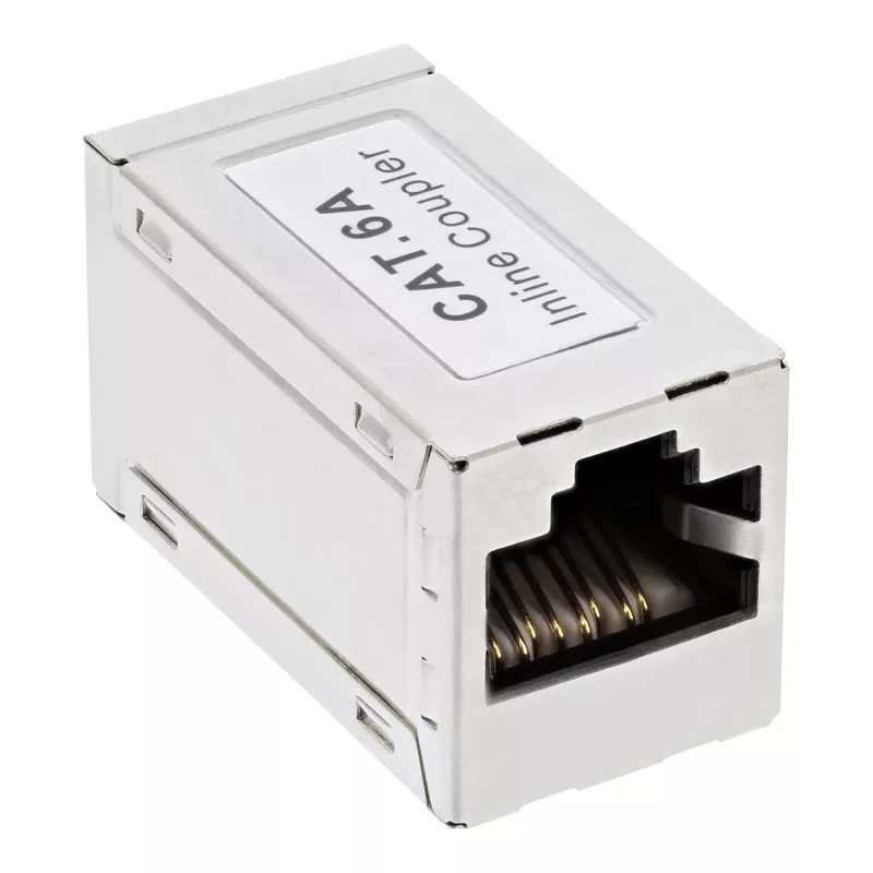 InLine Cat.6A Adapter, vollständig geschirmt, Metall, 2x RJ45 F/F, 1:1