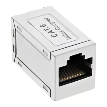 InLine Cat.6 Adapter, geschirmt, Metall, 2x RJ45 F/F, 1:1