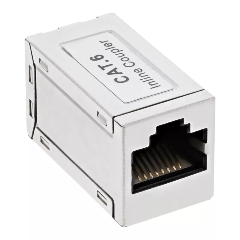 InLine Cat.6 Adapter, geschirmt, Metall, 2x RJ45 F/F, 1:1