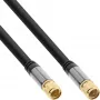 InLine Premium SAT-Kabel, 4-fach geschirmt, 2x F-Stecker, >110 dB, schwarz, 3 m